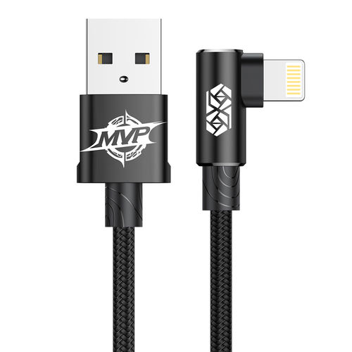 Baseus MVP 90 Degree (Elbow) USB Lightning Nylon Charging Cable (1m) for iPhone / iPad